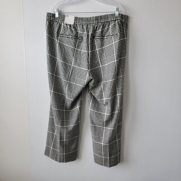 Old navy women's Wide Leg Plaid Pant size XL pull on high rise - Picture 2 of 10